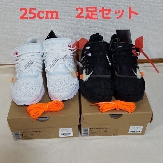 NIKE オフホワイト THE10 AIR PRESTO  25cm 2足