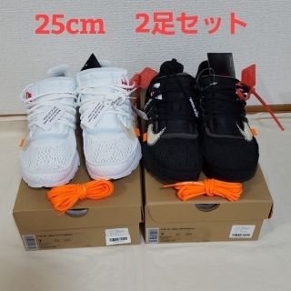 ナイキ(NIKE)のNIKE オフホワイト THE10 AIR PRESTO  25cm 2足(スニーカー)