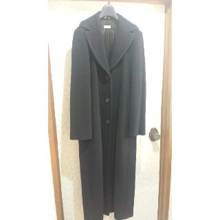 マックスマーラ(Max Mara)のクロエ様専用　マックス・マーラ　ウールロングコート　黒42　used美品(ロングコート)