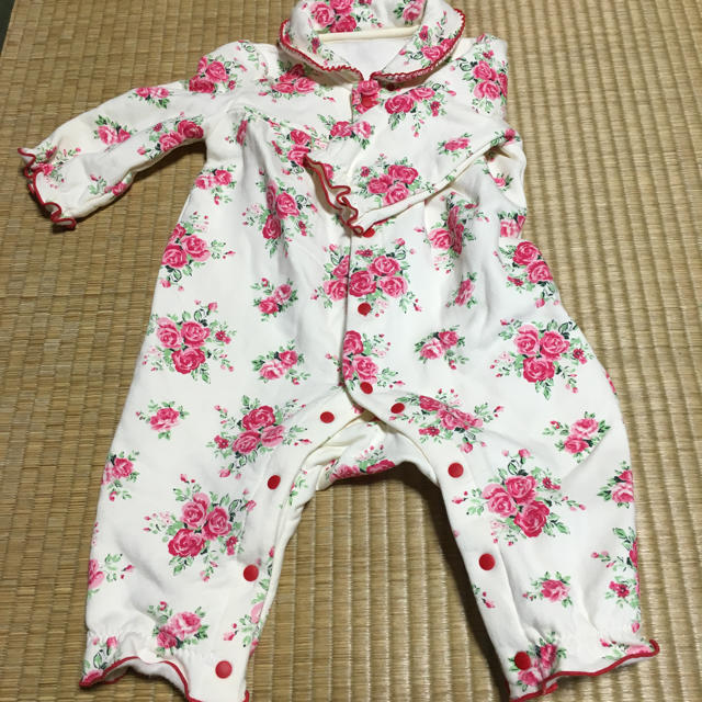 Nishiki Baby(ニシキベビー)の花柄  ロンパース   キッズ/ベビー/マタニティのベビー服(~85cm)(ロンパース)の商品写真