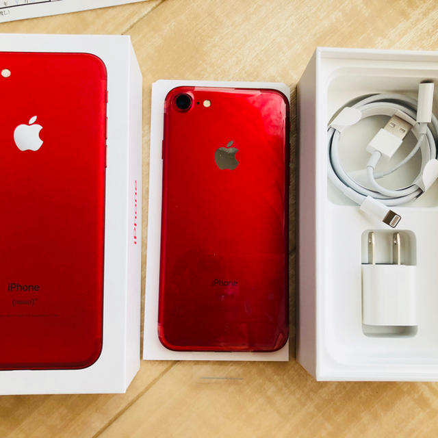 欲しいの iPhone - iPhone7 新品未使用 レッド 128GB スマートフォン