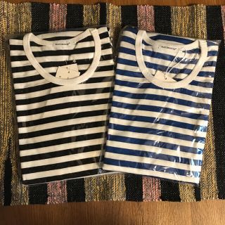 マリメッコ(marimekko)の黒のボーダーのみ(カットソー(長袖/七分))