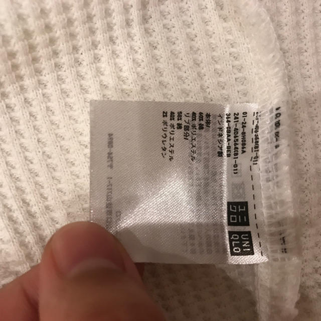 UNIQLO(ユニクロ)のUNIQLO ワッフルVネックT(長袖) レディースのトップス(Tシャツ(長袖/七分))の商品写真