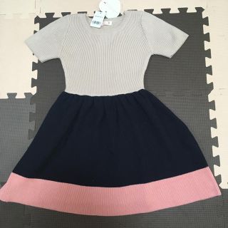 ミシェルマカロン(michellMacaron)の★新品★ミシェルマカロン★リブニットフレアワンピ(ミニワンピース)