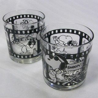 スヌーピー(SNOOPY)のスヌーピー ビンテージ グラス 1965年 2個セット(グラス/カップ)