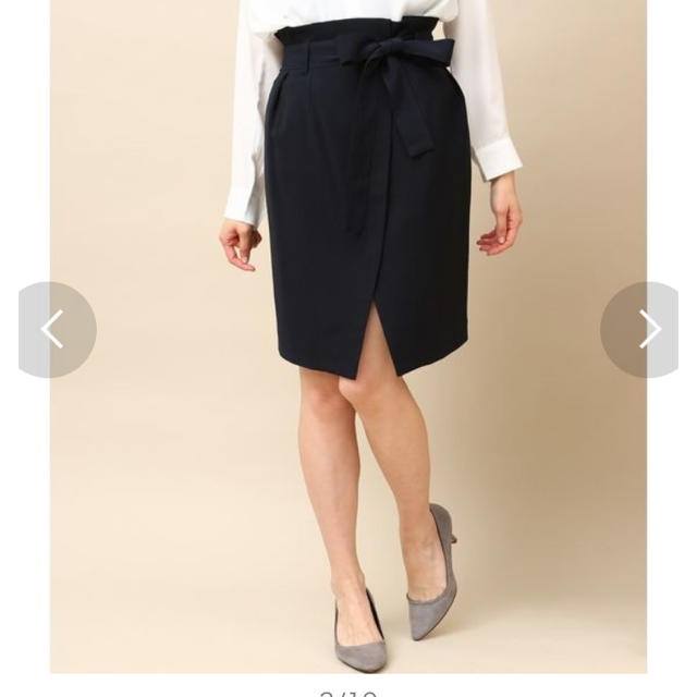 ViS(ヴィス)のViS☆前スリット膝丈スカート レディースのスカート(ひざ丈スカート)の商品写真