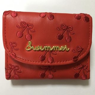 スイマー(SWIMMER)のSWIMMER チェリー二つ折り財布 赤(財布)