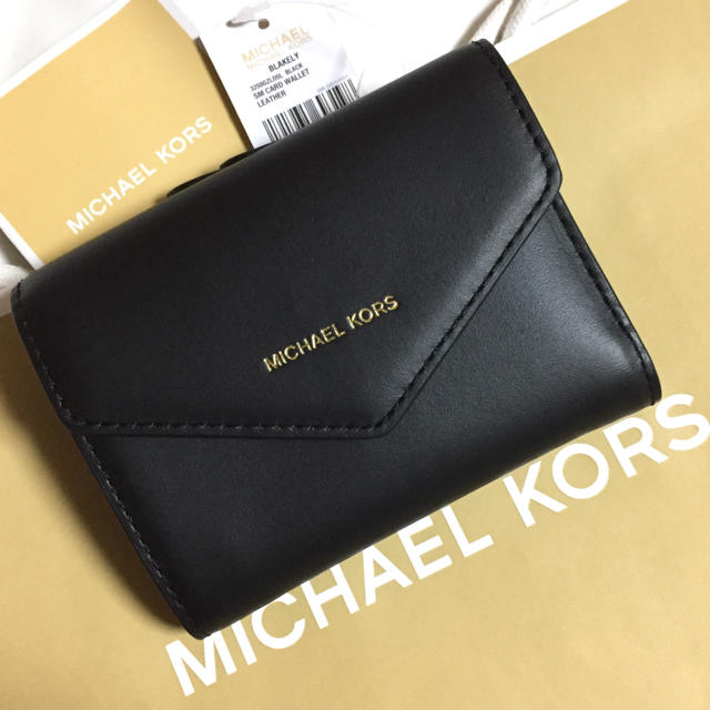 新品 マイケルコース MICHEAL KORS 三つ折り財布 ブラック