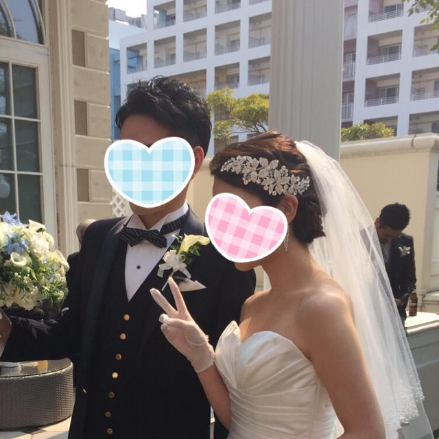 結婚式 ブライダル ヘッドドレス ハンドメイドのウェディング(ヘッドドレス/ドレス)の商品写真