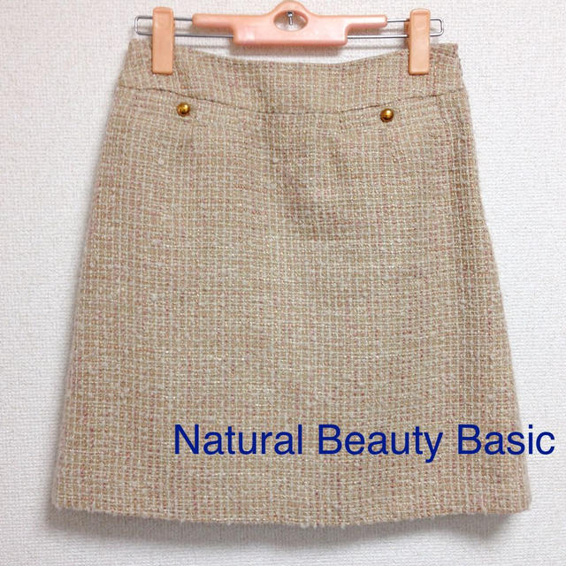 NATURAL BEAUTY BASIC(ナチュラルビューティーベーシック)のナチュビ ツイードスカート レディースのスカート(ひざ丈スカート)の商品写真