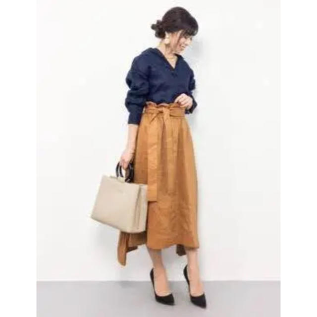 Mila Owen(ミラオーウェン)のミラオーウェン  リネンスカート レディースのスカート(ひざ丈スカート)の商品写真