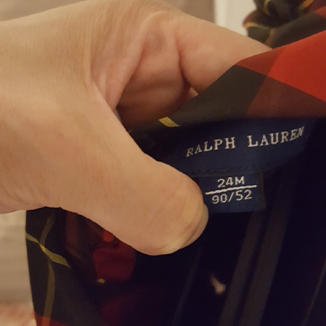 Ralph Lauren(ラルフローレン)の美品　RALPH LAUREN　ラルフローレン　チェック　ドレス　七五三　結婚式 キッズ/ベビー/マタニティのキッズ服女の子用(90cm~)(ドレス/フォーマル)の商品写真