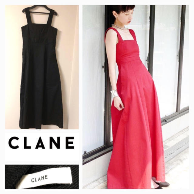 CLANE ワイドストラップロングワンピース 1