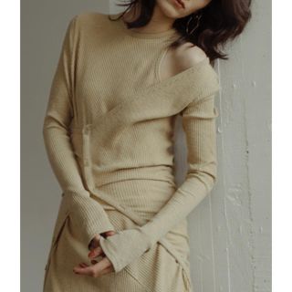 ビューティアンドユースユナイテッドアローズ(BEAUTY&YOUTH UNITED ARROWS)のAsymmetry Ensemble Rib Dress(ロングワンピース/マキシワンピース)