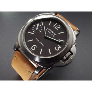 パネライ(PANERAI)の美品 パネライ ルミノール マリーナ PAM00061 ブラウン文字盤(腕時計(アナログ))