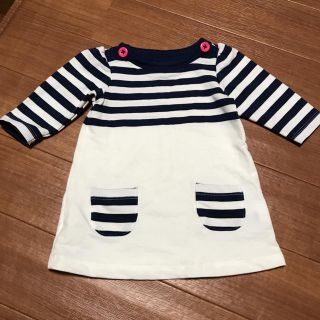 オールドネイビー(Old Navy)のbaby★オールドネイビー＊ボーダーワンピース 60(ワンピース)