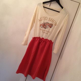 ダブルクローゼット(w closet)のwclosetロゴ切り替えワンピダブクロ(ひざ丈ワンピース)