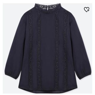 ユニクロ(UNIQLO)の新品＊ソフトコットン レースブラウス(シャツ/ブラウス(長袖/七分))