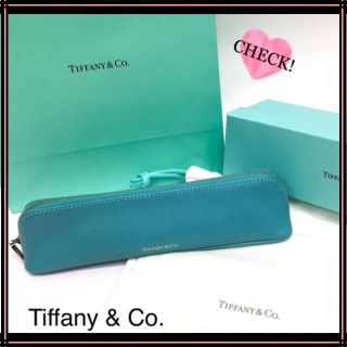 ティファニー(Tiffany & Co.)の未使用 Tiffany&Co. ティファニー レザーペンケース 筆箱 ブルー系(ペンケース/筆箱)