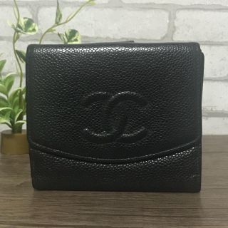 シャネル(CHANEL)の【rrr様専用】CHANEL シャネル ココマーク キャビアスキン 二つ折り財布(財布)