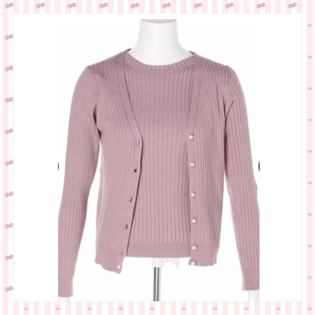 ♡新品未使用♡Apuweiser-riche⋮ワイドリブ五分袖アンサンブル♡
