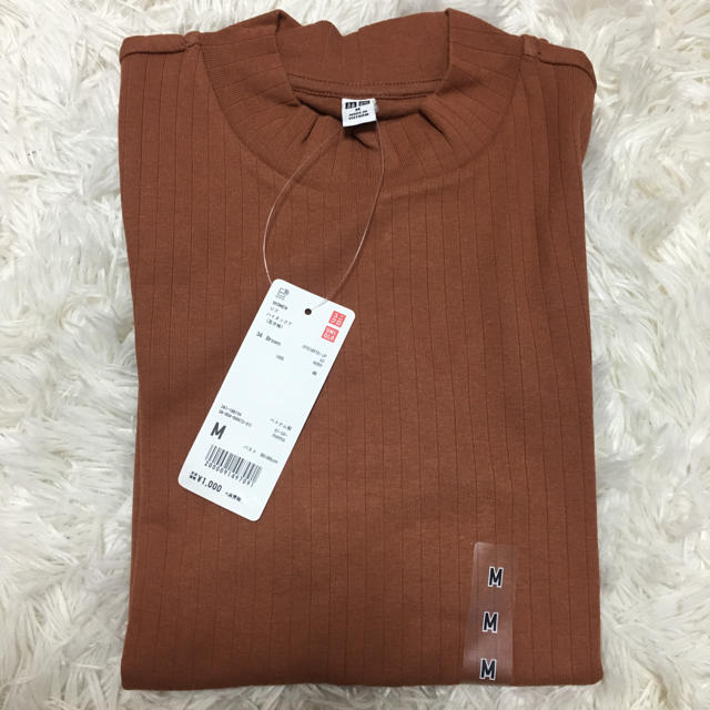 UNIQLO(ユニクロ)の♥︎︎UNIQLO リブハイネックT レディースのトップス(Tシャツ(長袖/七分))の商品写真