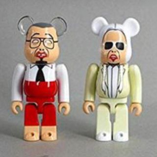 送料込 超くっきーランド BE@RBRICK ベアブリック 100% 2体セット(お笑い芸人)