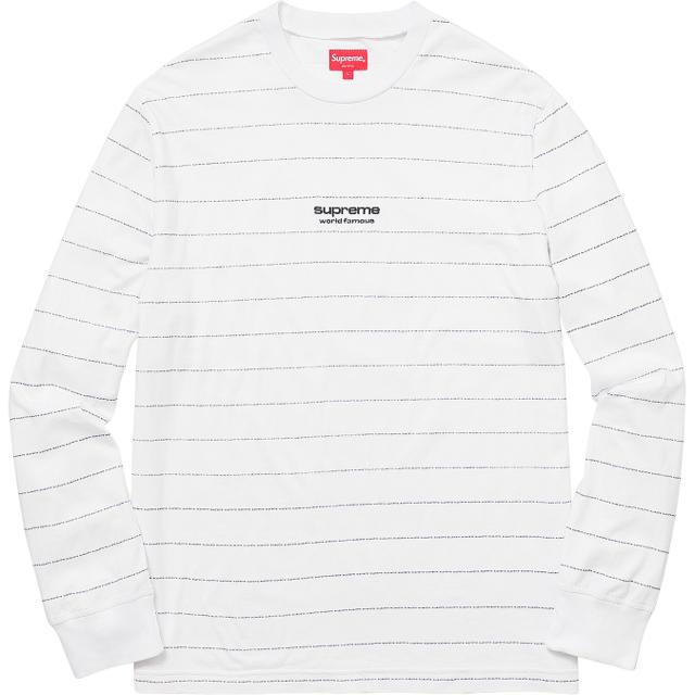 Supreme(シュプリーム)のSupreme Logo Stripe L/S Top シュプリーム メンズのトップス(Tシャツ/カットソー(七分/長袖))の商品写真