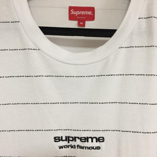 Supreme(シュプリーム)のSupreme Logo Stripe L/S Top シュプリーム メンズのトップス(Tシャツ/カットソー(七分/長袖))の商品写真