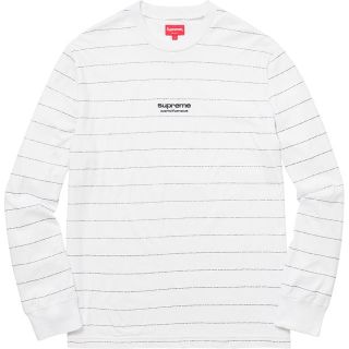 シュプリーム(Supreme)のSupreme Logo Stripe L/S Top シュプリーム(Tシャツ/カットソー(七分/長袖))