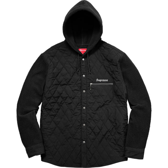 メンズSupreme Hooded Fleece Nylon Shirt M