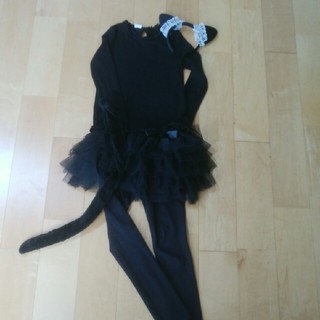 ハロウィン　黒猫　130　女の子　黒(衣装)