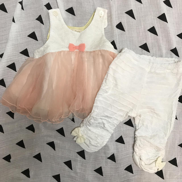 kid’s zoo(キッズズー)のkids zoo シフォン チュニック レギンス セット キッズ/ベビー/マタニティのベビー服(~85cm)(ワンピース)の商品写真