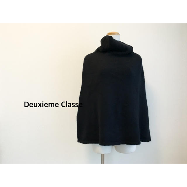 Deuxieme Classe カシミヤポンチョ ネイビー