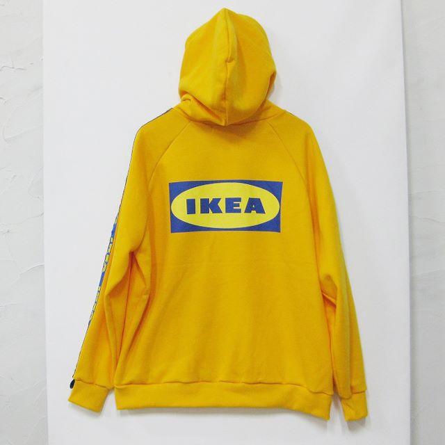 【たんさん様専用】IKEA ロゴ ライン パーカー イエロー unisex メンズのトップス(パーカー)の商品写真