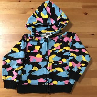 アベイシングエイプ(A BATHING APE)のBAPE パーカー  ☆キッズ猿迷彩 ベイシングエイプ (ジャケット/上着)