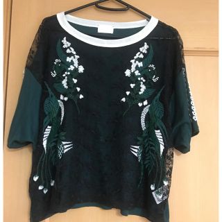 マメ(mame)のmame kurokouchi 鈴蘭刺繍トップス  mamekurokouchi(Tシャツ(半袖/袖なし))