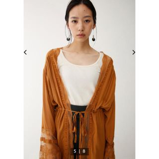 マウジー(moussy)のmoussy LACE LONG ガウン 新品(カーディガン)