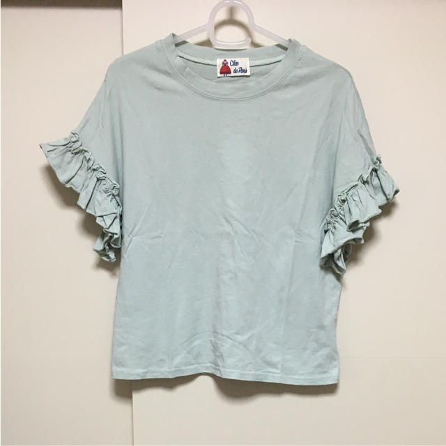 Par Avion(パラビオン)のフリル袖Tシャツ レディースのトップス(Tシャツ(半袖/袖なし))の商品写真