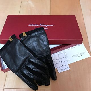 【美品✨】Ferragamo フェラガモ レザー/シルク 高級手袋