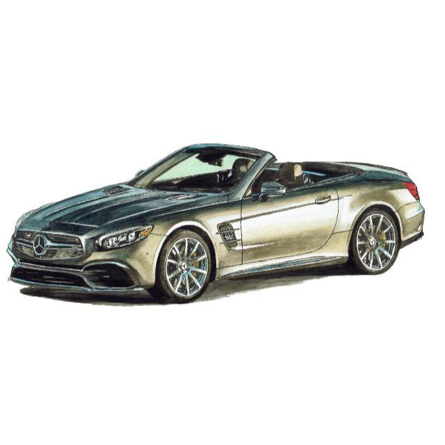 GC-779 AMG SL65限定版画 直筆サイン額装●作家 平右ヱ門版画