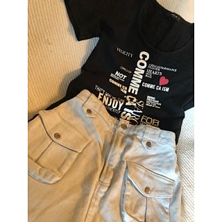 ベベ(BeBe)のコムサTシャツ＋BeBeデニムスカートセット 140㎝(その他)