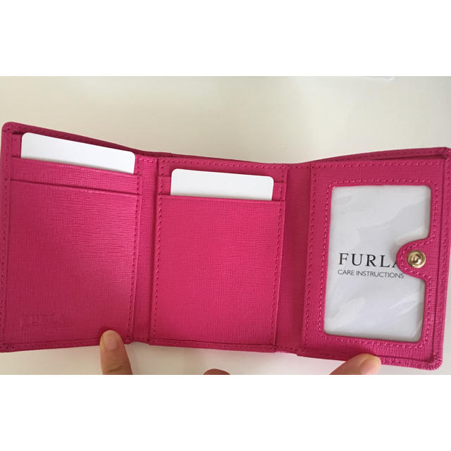 Furla(フルラ)の美品 FURLA フルラ ミニウォレット 財布 三つ折り財布 ピンク バビロン レディースのファッション小物(財布)の商品写真