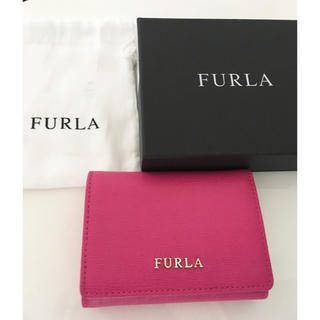 フルラ(Furla)の美品 FURLA フルラ ミニウォレット 財布 三つ折り財布 ピンク バビロン(財布)