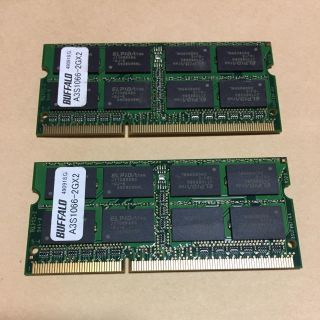 バッファロー(Buffalo)のノートPC用メモリ 2GBx2 4GB DDR3-1066(PCパーツ)