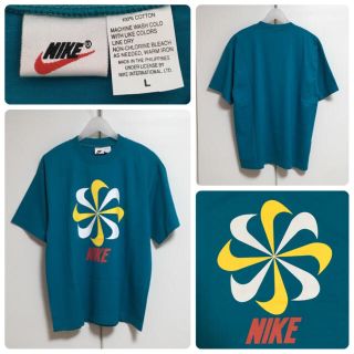 90s NIKE  ナイキ　銀タグ　風車ロゴtシャツ