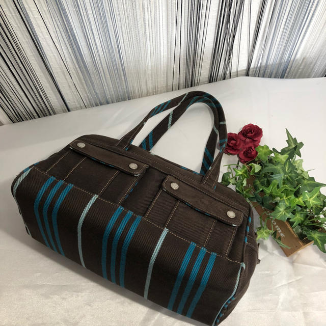 BURBERRY BLUE LABEL バーバリー キャンバス ハンドバッグ BURBERRY BLUE LABEL バーバリー キャンバス ハンドバッグ