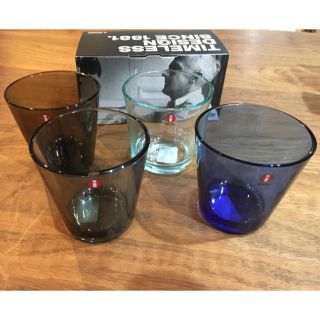 イッタラ(iittala)の新品 イッタラ カルティオ 4個セット ウルトラマリンブルー(グラス/カップ)