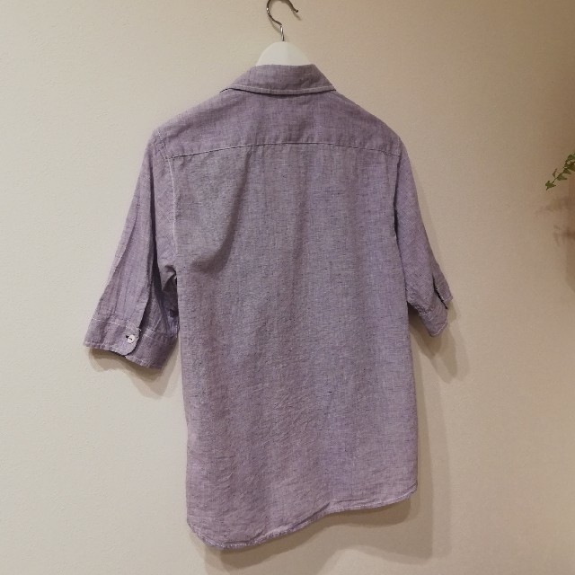 メンズ七分シャツ　パープル メンズのトップス(Tシャツ/カットソー(七分/長袖))の商品写真