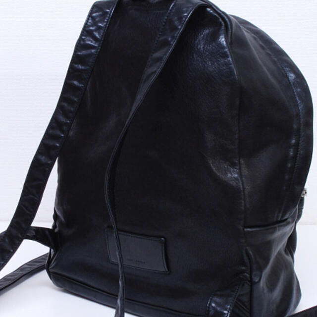 Saint Laurent(サンローラン)のサンローラン レザー バックパック リュックサック ブラック メンズのバッグ(バッグパック/リュック)の商品写真